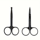 2 sets of small beauty scissors for facial hair -nose, beard, eyebrows, eyelashes-professional stainless steel trimming scissors